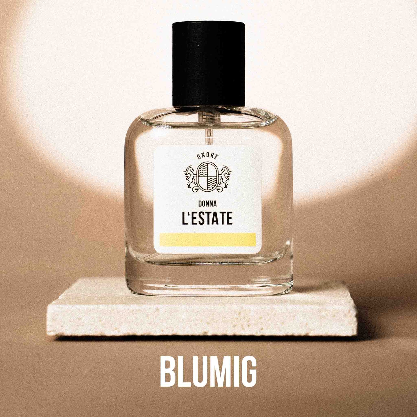 Onore Damen-Parfum L’Estate – fruchtiger Sommerduft in edlem Design.