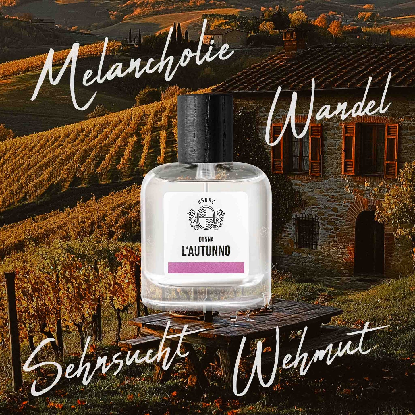 Onore L’Autunno Damenparfum – warmer, sinnlicher Duft für den Herbst mit edlem Charakter.