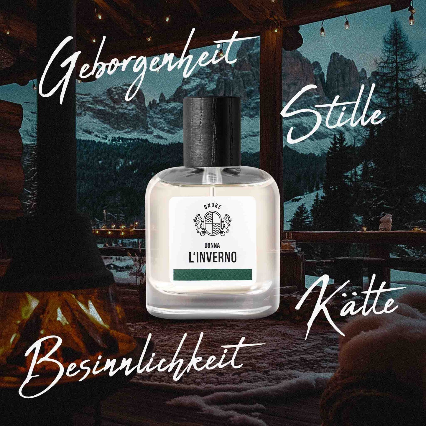 Onore L’Inverno Damenparfum – eleganter Winterduft mit intensiver Tiefe und kühler Frische.