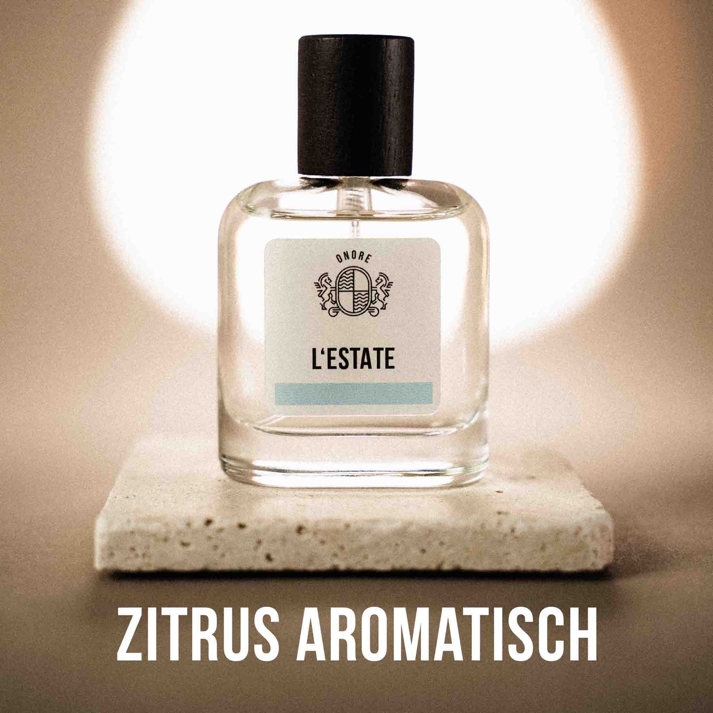 Onore L’Estate Parfum – spritziger Duft mit Grapefruit, Meeresbrise und Rosmarin.