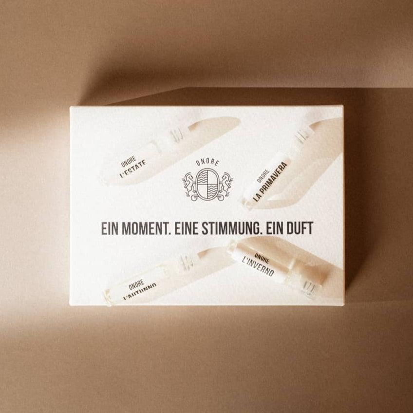 Probiere das Onore Parfum Testset: eine kuratierte Auswahl exklusiver Düfte für Damen und Herren. Ideal zum Testen, Entdecken und Verschenken.